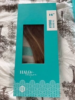 Halo Couture 16" Balayage Brown with Blonde Highlights - worn once.
